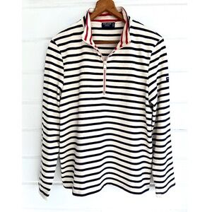 SAINT JAMES Meri Passarelle Cotton Trucker Sweater - NWOT - US 10